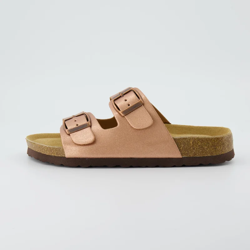 Lane Cork Footbed Sandal Metallics